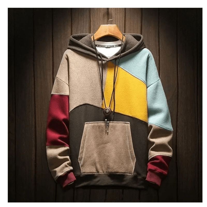 Seralvia Thomas - Heren Hoodie met Print Kleurrijk Herfst Design & Casual Trui