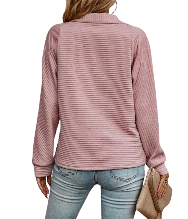 Anouk - Dames Sweater met V-hals Trui met Ritsdetail