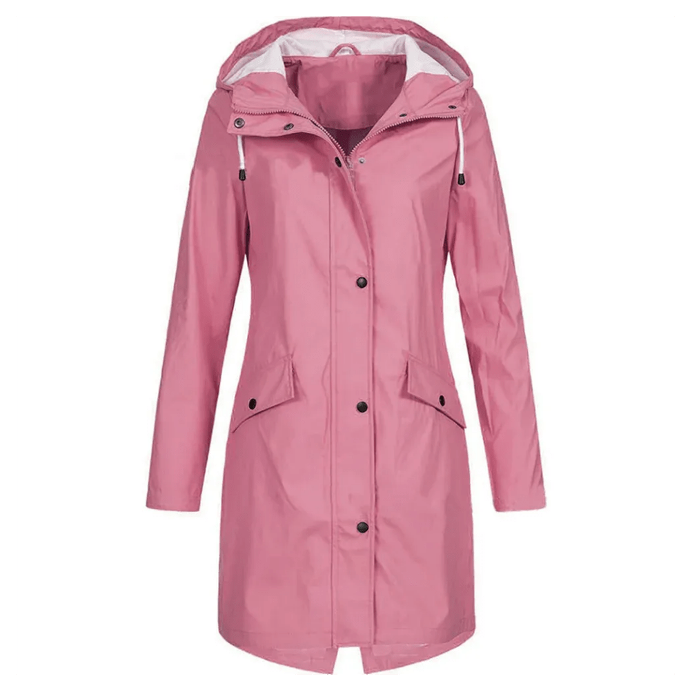 Seralvia Selena - Dames Regenjas Lang Model Waterdicht met Capuchon Herfst & Winter