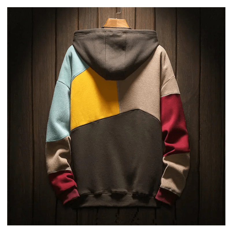 Seralvia Thomas - Heren Hoodie met Print Kleurrijk Herfst Design & Casual Trui