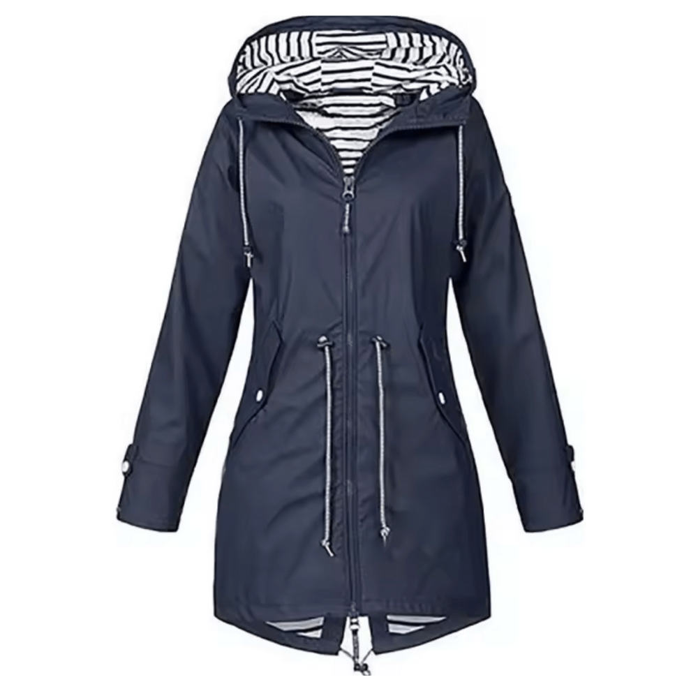 Seralvia Isolde - Lange Dames Regenjas Waterdichte Mantel met Capuchon