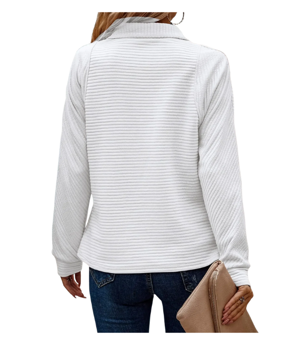 Anouk - Dames Sweater met V-hals Trui met Ritsdetail