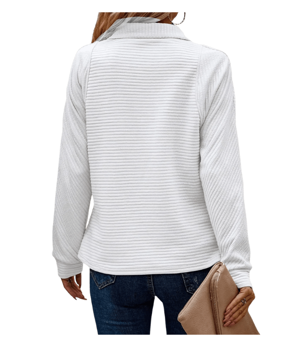 Seralvia Anouk - Dames Sweater met V-hals Trui met Ritsdetail