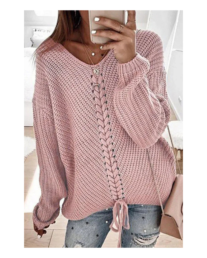 Sofie - Gebreide Dames Sweater, Warme Wollen Trui met Vlechtpatroon