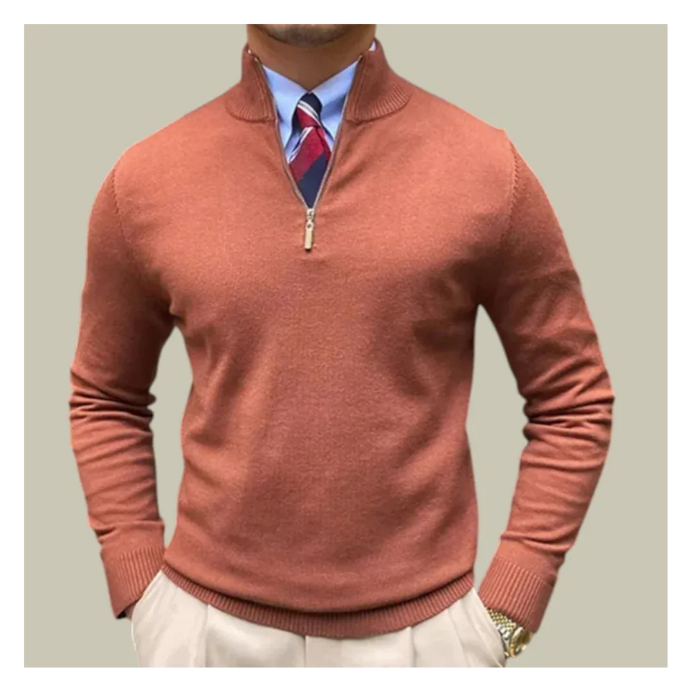 Adrian - Half-zip Heren Sweater Gebreide Trui met Ritsluiting