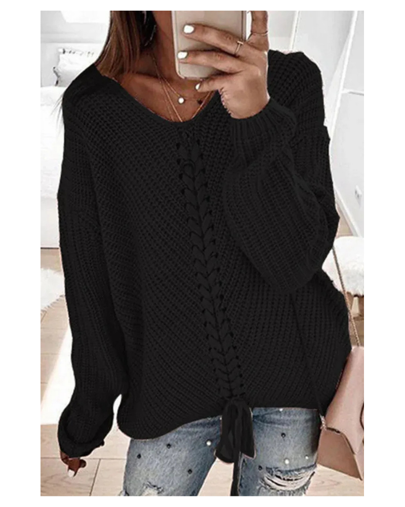 Sofie - Gebreide Dames Sweater, Warme Wollen Trui met Vlechtpatroon