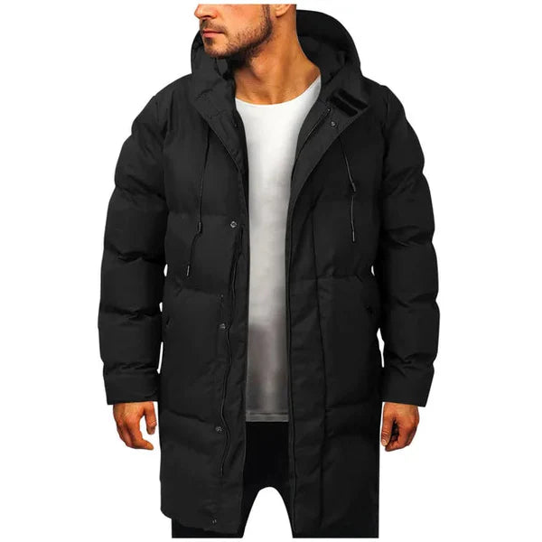 Magnus - Lange Heren Winterjas tot Knie met Capuchon & Gevoerd