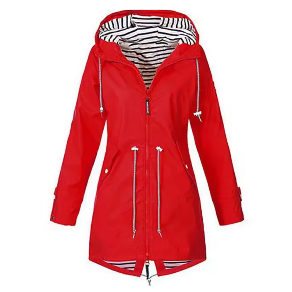Isolde - Lange Dames Regenjas Waterdichte Mantel met Capuchon