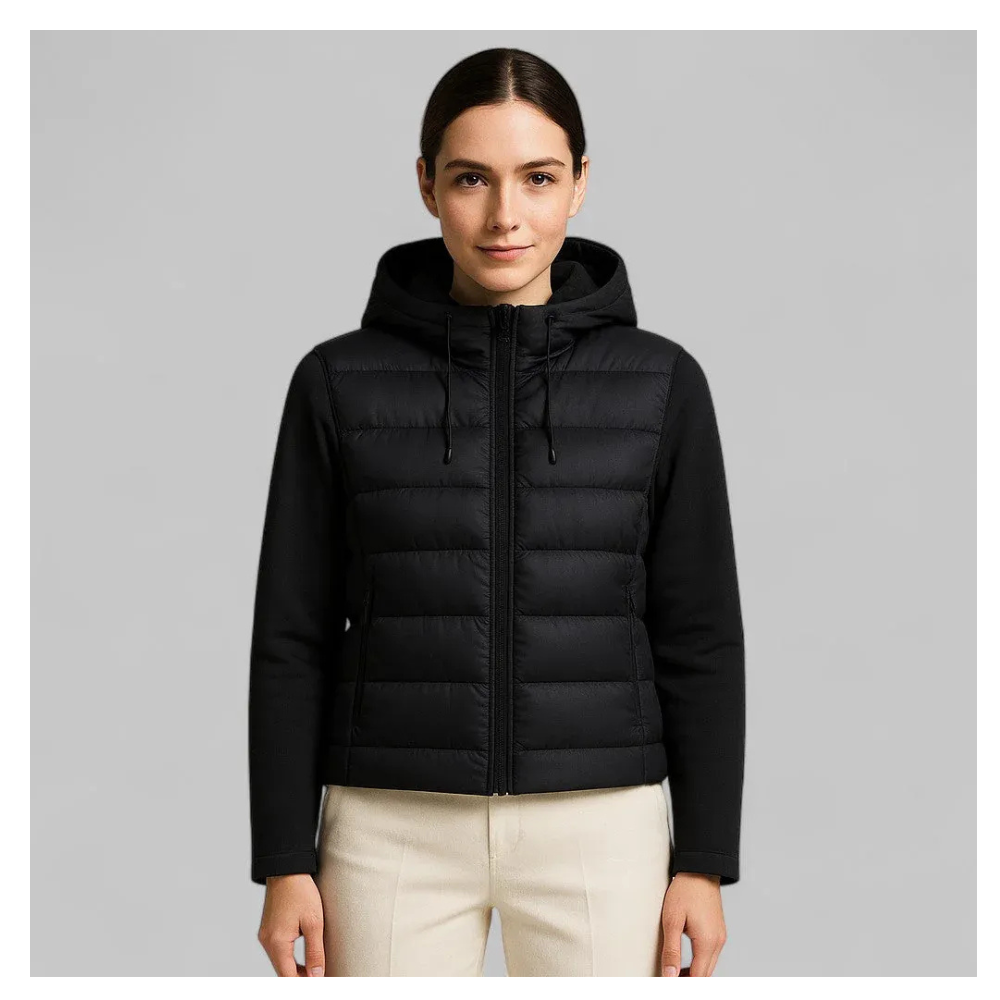 Modelia - Dames Winterjas met Capuchon Winddicht & Licht Gewatteerd