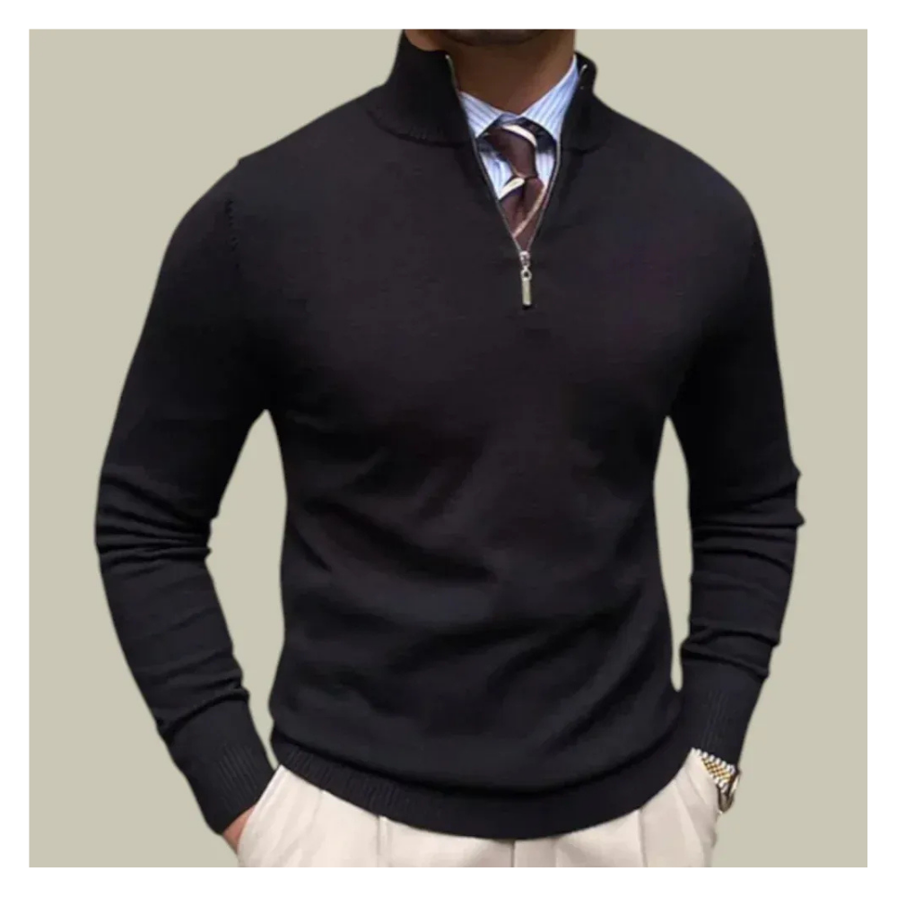 Adrian - Half-zip Heren Sweater Gebreide Trui met Ritsluiting