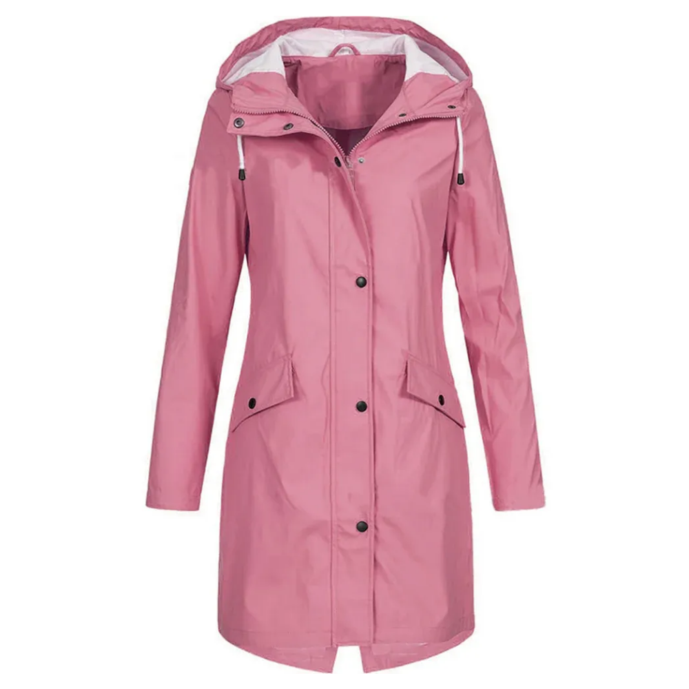 Selena - Dames Regenjas Lang Model Waterdicht met Capuchon Herfst & Winter