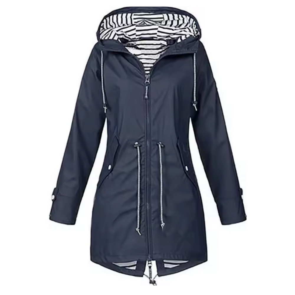 Isolde - Lange Dames Regenjas Waterdichte Mantel met Capuchon