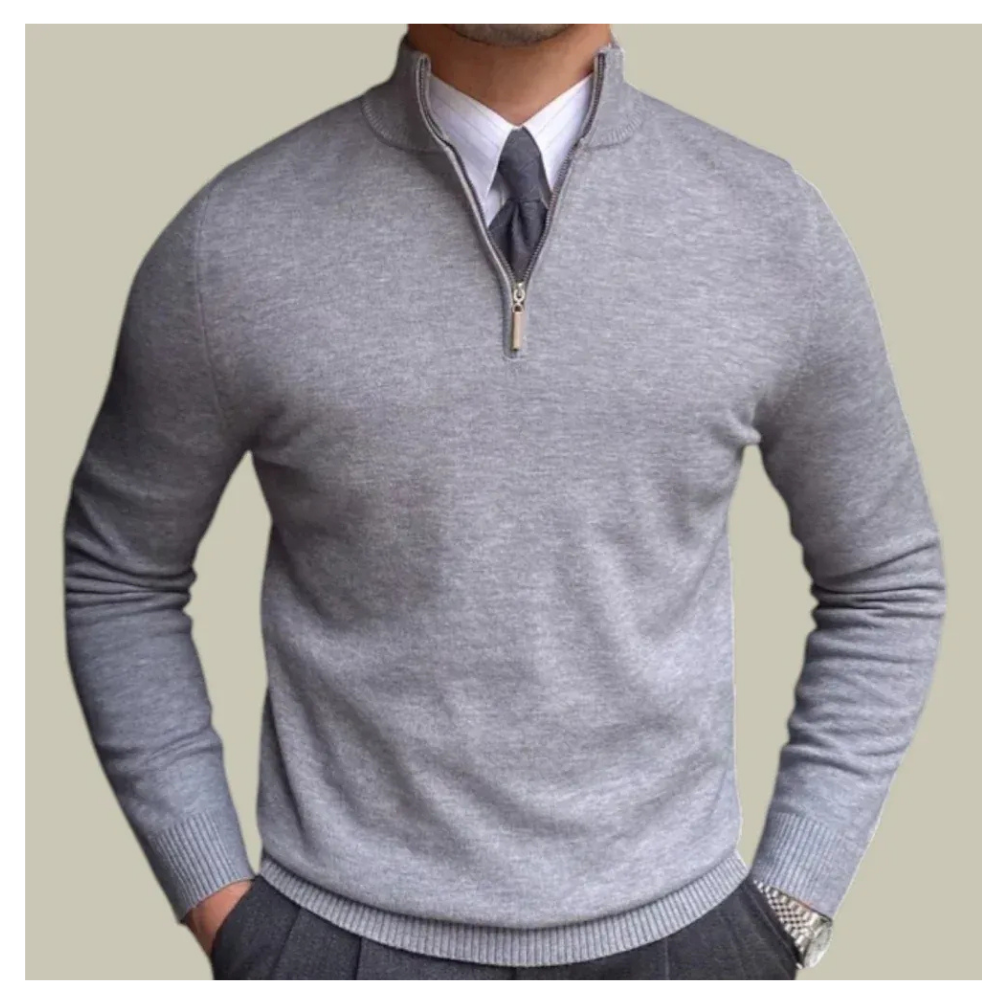 Adrian - Half-zip Heren Sweater Gebreide Trui met Ritsluiting