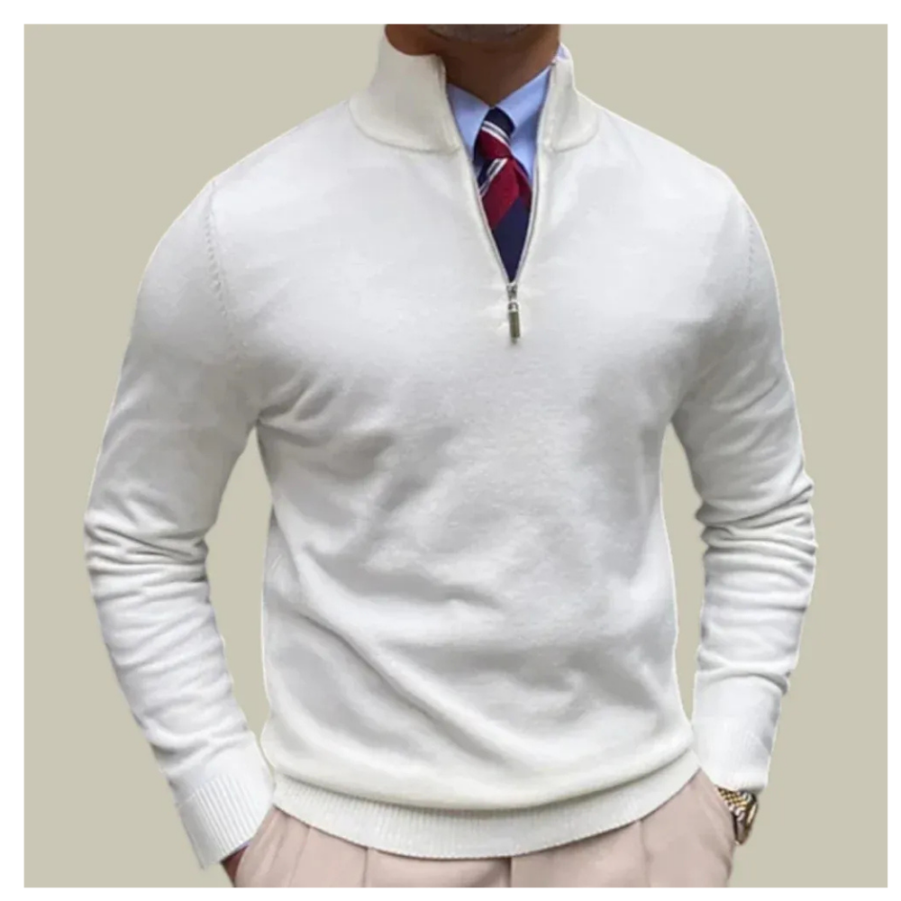 Adrian - Half-zip Heren Sweater Gebreide Trui met Ritsluiting